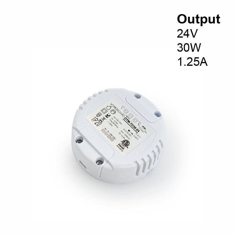 OTM-TD30-24 Constant Voltage LED Driver, 24V 1.25A 30W 0-10V Dimmable