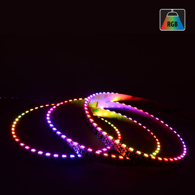 2M(6.5ft) Side Emitting Addressable V6842 Digital RGB LED Strip, 5V 4.5(w/ft) 144(LEDs/m) RGB(SK6812) - ledlightsandparts