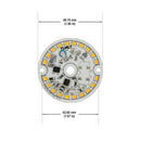 2 inch Round Disc ZEGA LED Module 120V 7W 3000K