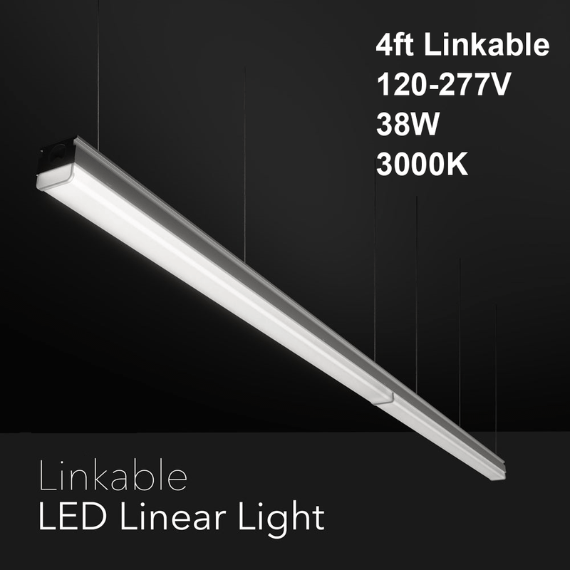 4ft Linkable Linear Light, 120-277V 38W 3000K(Warm White)