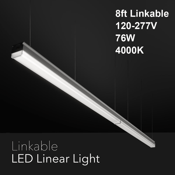 8ft Linkable Linear Light, 120-277V 76W 4000K(Natural White)