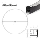 Type 47 Round Black hanging Aluminum LED Strip 127cm (50in) - ledlightsandparts