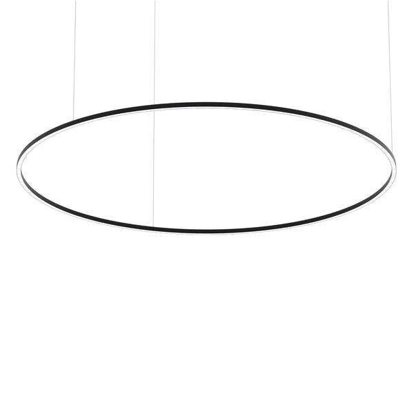 Type 48, Circle hanging Light Fixture Black, 180cm (71in)