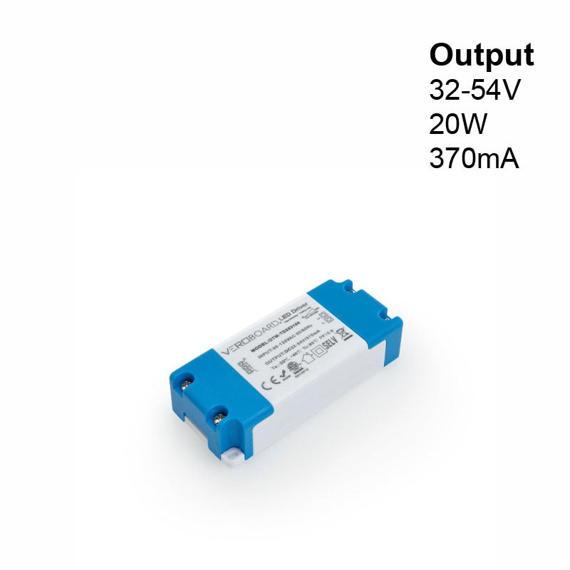 OTM-TD253100-370-20 Constant Current LED Driver, 370mA 32-54V 20W Dimmable - ledlightsandparts