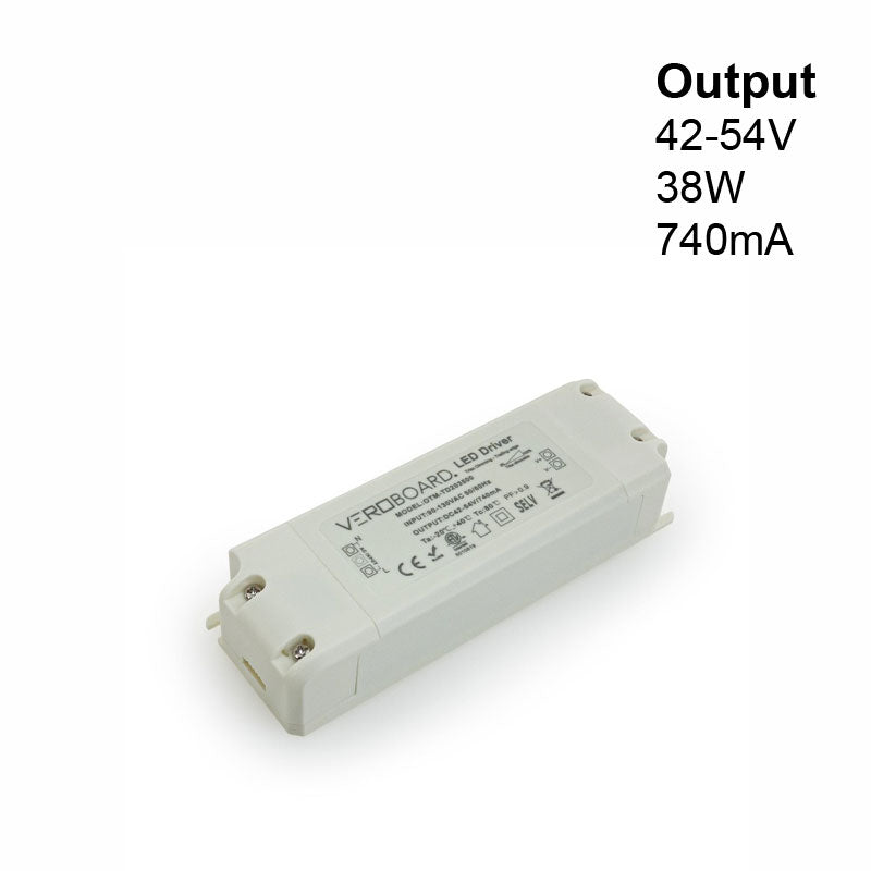 OTM-TD203500-740-38 Constant Current LED Driver, 740mA 42-54V 38W Dimmable - ledlightsandparts