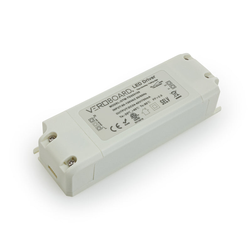 OTM-TD203100-700 Constant Current LED Driver, 700mA 24-42V 30W Dimmable - ledlightsandparts