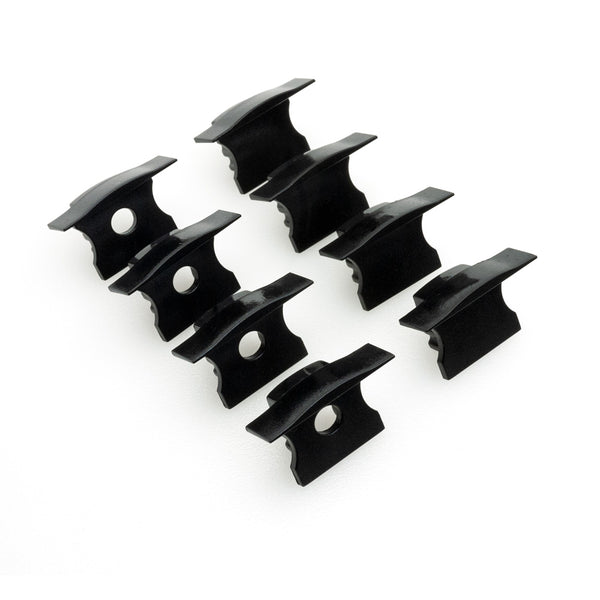 LED Channel Endcaps - Type 13 Black (4 Pairs)