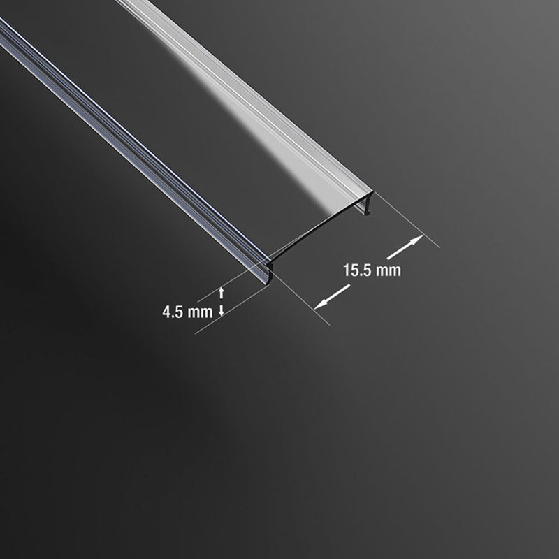 PC Clear Cover for Type 12 and Type 13 LED Channels, 3meter 118inches