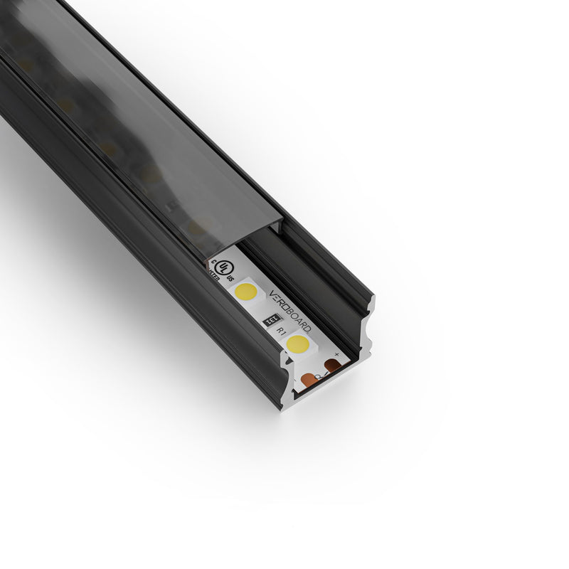 Deep Colour Led Type 12 Black, Deep Surface Mount Aluminum LED Extrusion