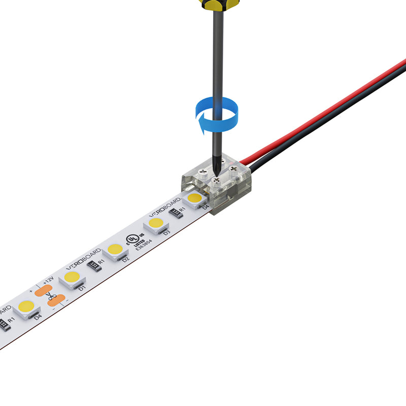 10mm LED Strip to Strip Screw Connectors, CON-SC10MM-SW