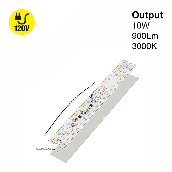 10 inch Linear LED Module Driverless Engine LIN 10-010W-930-120-S3-Z1A, 120V 10W 3000K(Warm White), lightsandparts