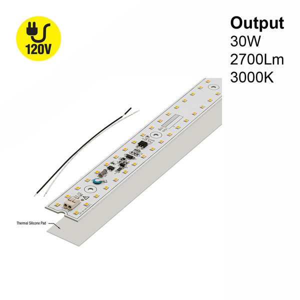 22 inch Linear LED Module LIN-22-030W-930-120-S3-Z1B, 120V 30W 3000K(Warm White), lightsandparts