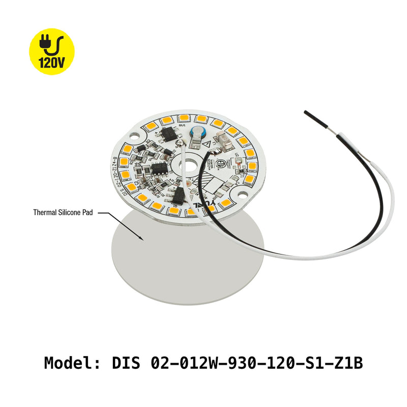 Led Buld Module 2 inch Round Disc LED Module for Bulb Replacement, 120V 12W 3000K(Warm ...
