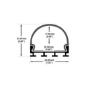Type 10 Black, Linear Architectural LED Aluminum channel, 3Meters (118inches)