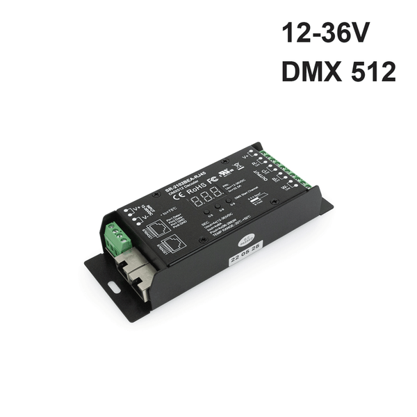 SR-2102BEA-RJ45 4CH DMX512 CV Driver with RJ45 Port connector RGBW DMX512 Decoder