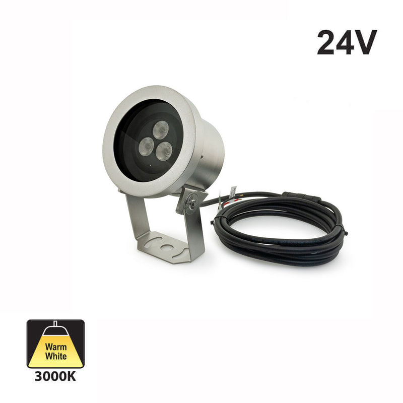 Underwater LED Spot Light 24V 18.5W 3000K(Warm White), SUB-B-17-24V-3K