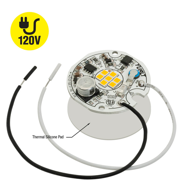 1.5 inch Round Disc ZEGA LED Module DIS 01-005W-930-120-S1-Z4A, 120V 5W 3000K(Warm White), lightsandparts