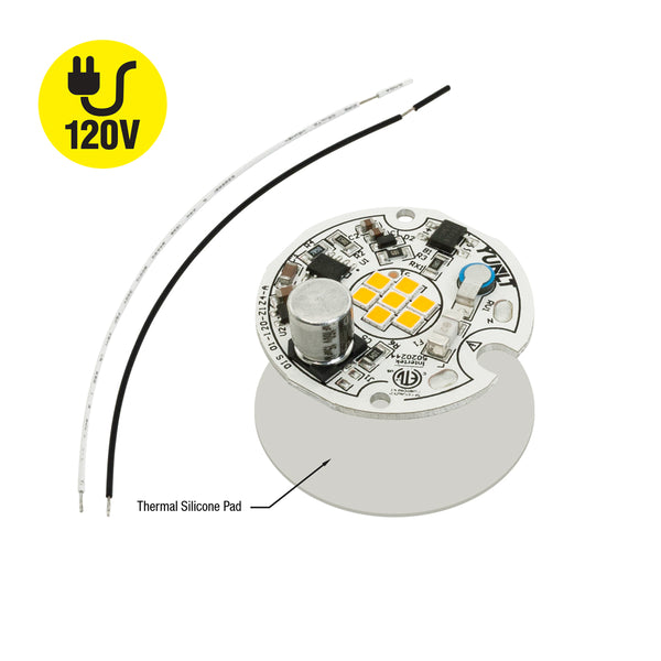 1.5 inch Round Disc ZEGA LED Module DIS 01-007W-930-120-S1-Z4A, 120V 7W 3000K(Warm White), lightsandparts