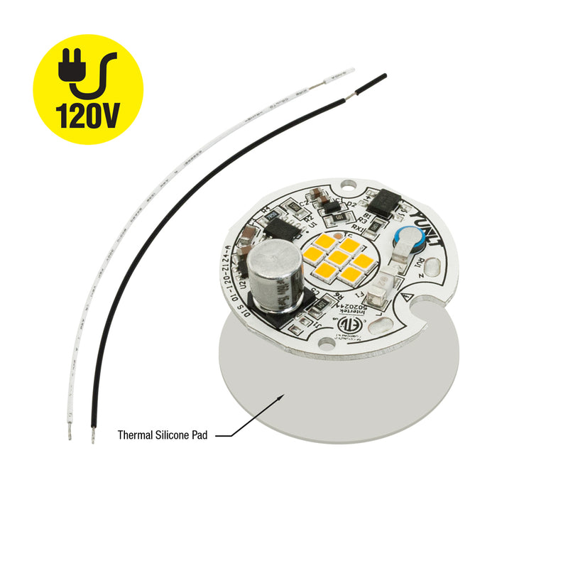 1.5 inch Round Disc ZEGA LED Module DIS 01-007W-930-120-S1-Z4A, 120V 7W 3000K(Warm White), lightsandparts