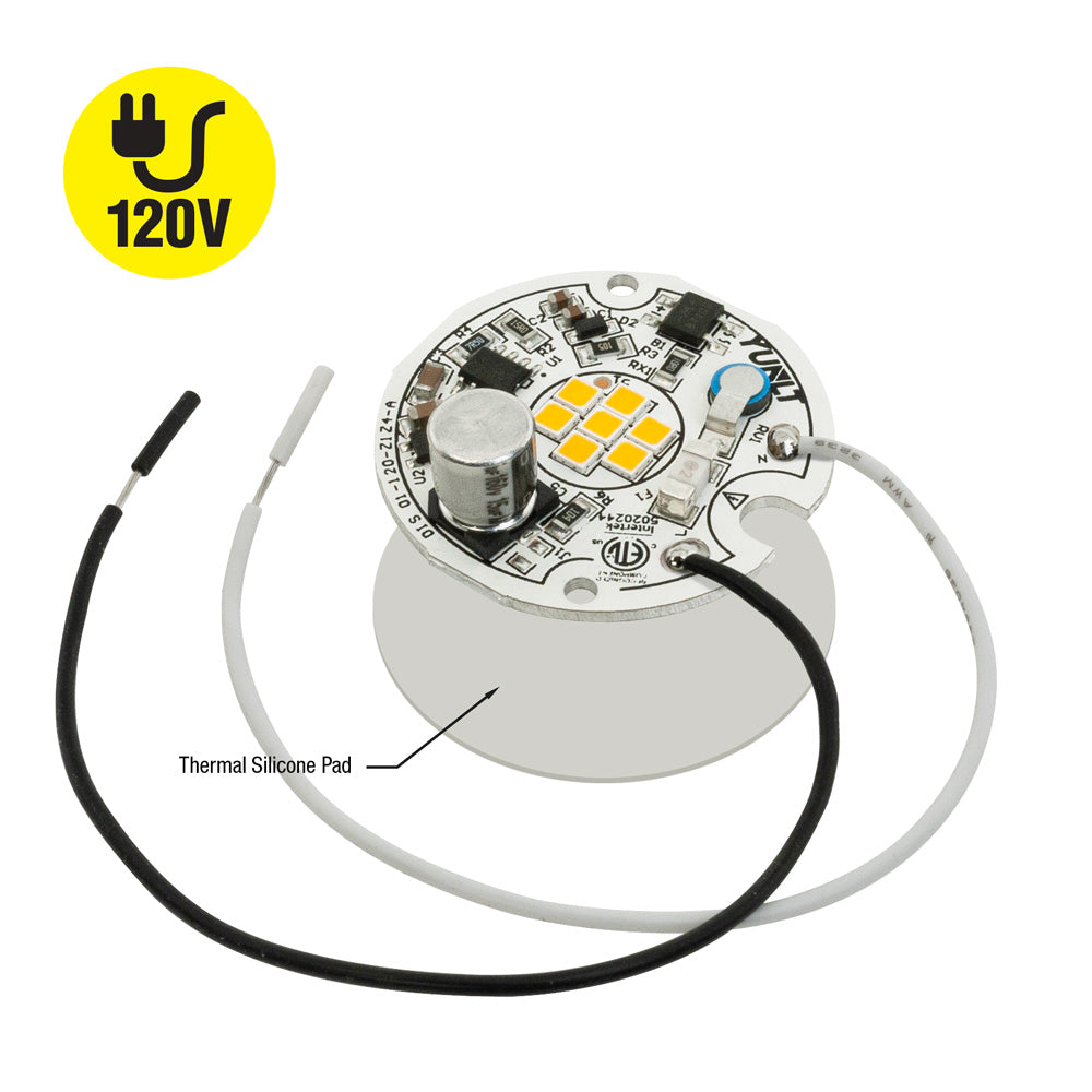1.5 inch Round Disc LED Module DIS 01-008W-930-120-S1-Z4A, 120V 8W 300