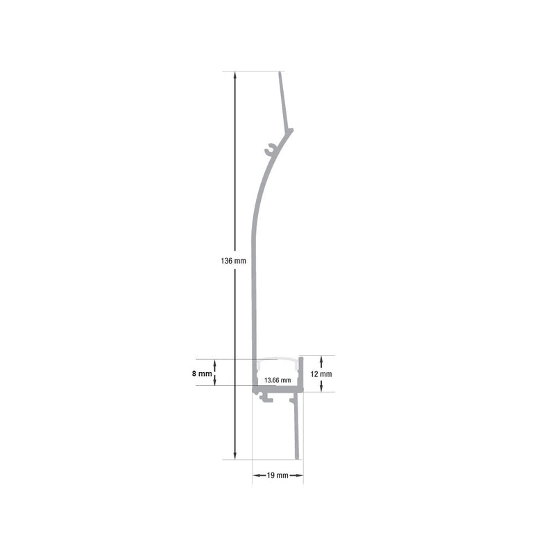 Type 90, Plaster Cove Linear Architectural LED Aluminum channel, 3Meters (118 inches)