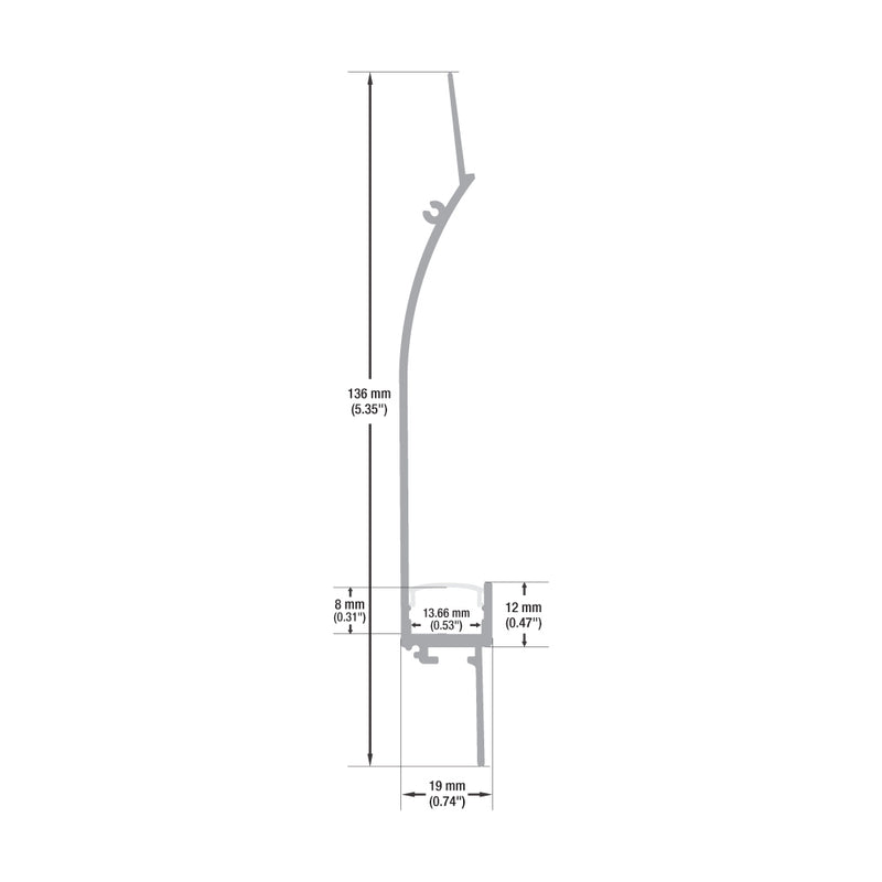 Plaster Cove Linear Architectural LED Aluminum channel, 3Meters (9.8ft)