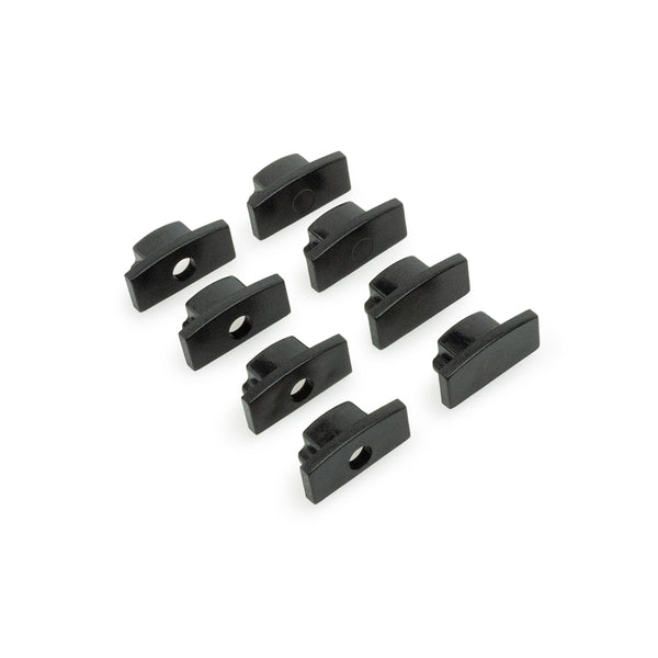 LED Channel Endcaps - Type 141Black (4 Pairs)