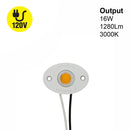 8CBAC-084-48135-120-3000-G12 COB LED Module with GPH48135AC LED Holder, 120V 16W 3000K (Warm White)