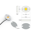 CBAC-84-30135-120V-30 COB Paragon LED Module with GPH48135AC LED Holder, 120V 16W 3000K (Warm White)