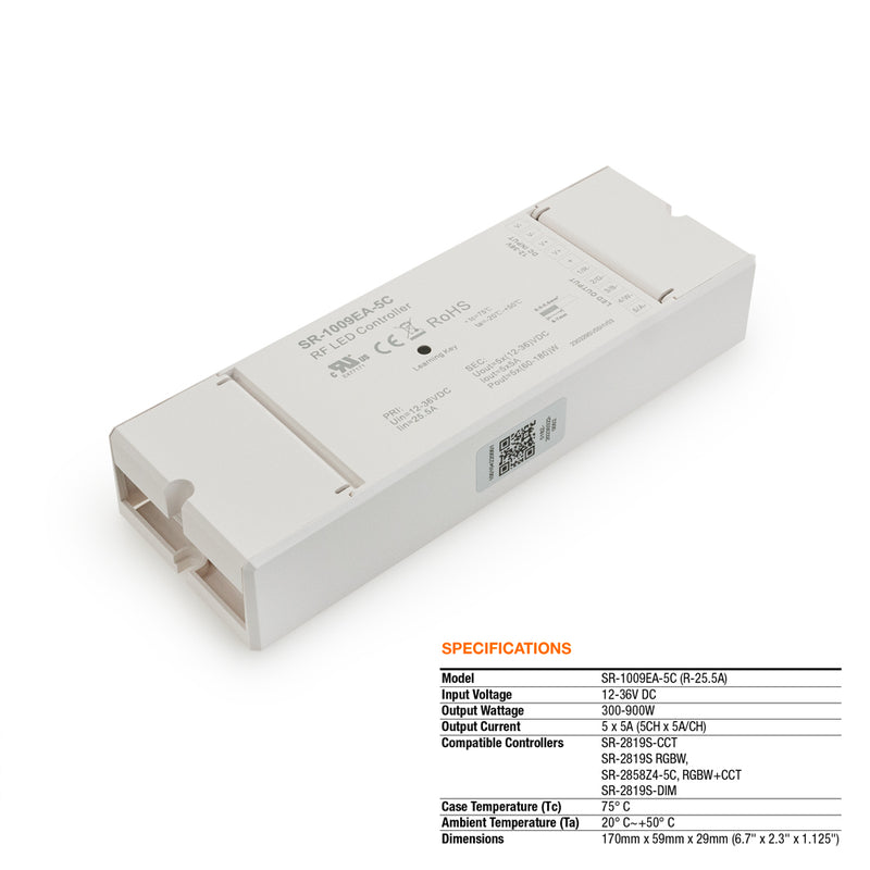Constant Voltage Receiver SR-1009EA-5C, 12-36V 300-900W, lightsandparts