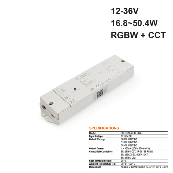 Constant Current Receiver SR-1009FA3, 350MA 12-36VDC 16.8-50.4W