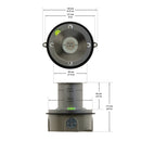 VBD-RD34-5W-30K 3 inch Round Inground Light with Concrete box, 5W 12VDC 3000K(Warm White), lightsandparts