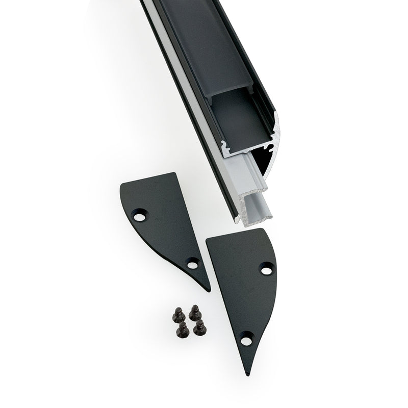 Wall Mount Channel Type 28B Black Linear Wall Mount Aluminum LED Channel for Cove Lightin