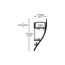 Type 28B Black Linear Wall Mount Aluminum LED Channel for Cove Lighting, 3Meter(118inches)