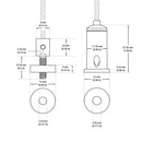 AIRC-3F-R3 Universal Adjustable Aircraft Cable 1Meter(3ft) Pack of 2