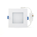 4 inch Square Flat Panel light with FT6 rated wire, 120V 12W 5CCT(2.7K, 3K, 3.5K, 4K, 5K)