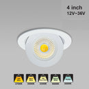 4 inch Floating Gimbal Recessed Multi Directional Downlight LED-4-S9W-1224V-5CCTWH-EFG, 12V~36V 9W 5CCT(2.7K, 3K, 3.5K, 4K, 5K)