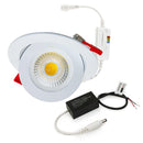 4 inch Floating Gimbal Recessed Multi Directional Downlight LED-4-S9W-1224V-5CCTWH-EFG, 12V~36V 9W 5CCT(2.7K, 3K, 3.5K, 4K, 5K)