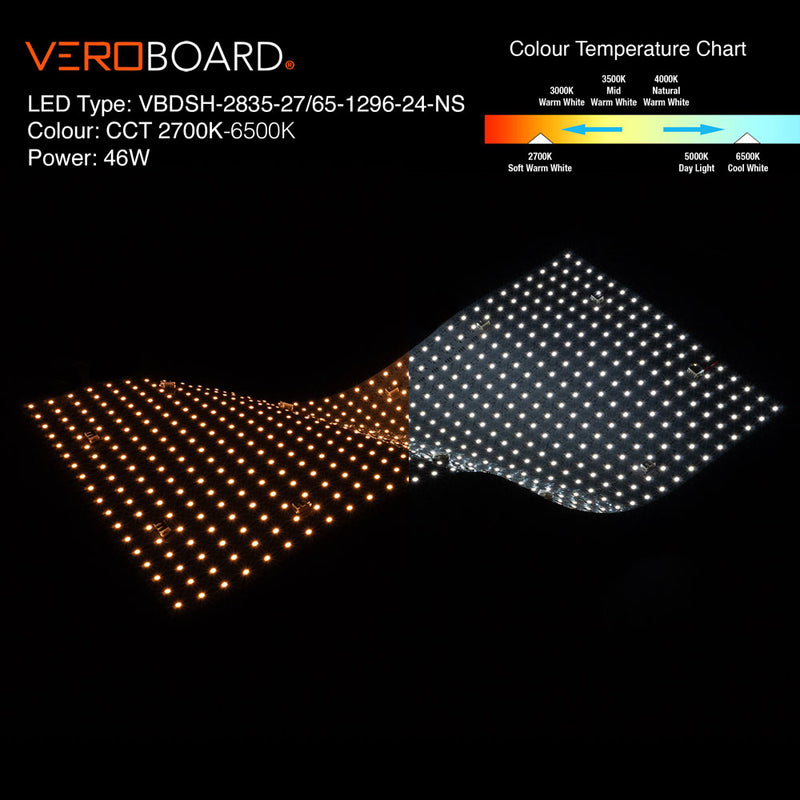 Flexible LED Light Sheet for behind Stone and Glass, 24V 46W CCT(2.7K-6.5K) - lightsandparts