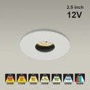 MTR-80W 12V Recessed LED Light Fixture, 2.5 inch White