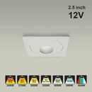 MTR-83W 12V Recessed LED Light Fixture, 2.5 inch White