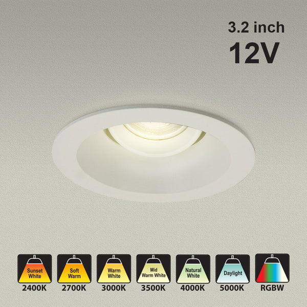 VBD-MTR-84W Recessed LED Light Fixture, 3.25 inch White