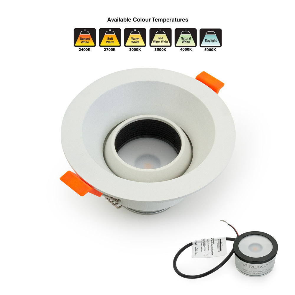 MTR-88W 12V Recessed LED Light Fixture, 3.25 inch White