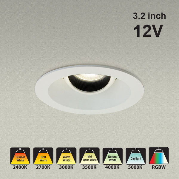 VBD-MTR-88W Recessed LED Light Fixture, 3.25 inch White