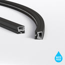 Black Silicone Flexible LED Neon channel N1616-SF-B, 10m (32.8ft) max SURFACE Mount