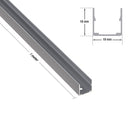 LED neon mounting linear holder CLN1616-LI (1 meter)