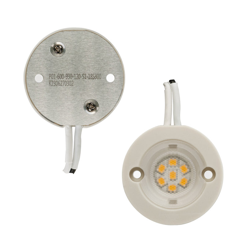 1.5 inch Round Disc ZEGA LED Module P01-600-930-120-S1-18S300, 120V 7W 3000K(Warm White), lightsandparts