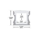 Type 12W, Waterproof Deep Surface Mount Aluminum Extrusion for LED Strips, 2.4Meters (94.4inches)