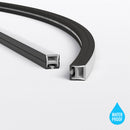 Black Silicone Flexible LED Neon channel N1212-SF-B, 10m (32.8ft) max SURFACE Mount