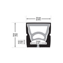 Black Silicone Flexible LED Neon channel N2020-SF-B, 10m (32.8ft) max SURFACE Mount